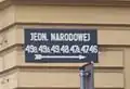 Plaque with the previous street name (no longer existing)