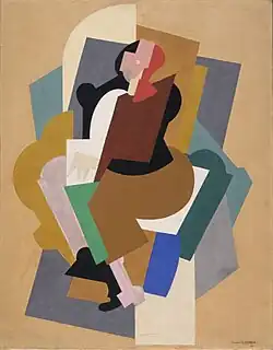 Albert Gleizes, 1920, Figure, gouache on canvas, 91.4 x 76.2&nbsp;cm, Los Angeles County Museum of Art