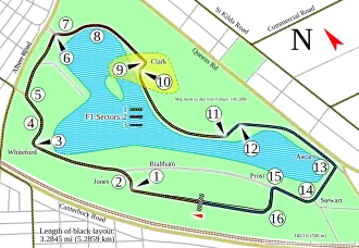 Layout of the Albert Park Circuit