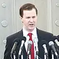 Alex Staggs as Craig Waters during filming on location for the HBO movie Recount, November 3, 2007