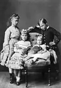 Marie with her elder siblings Irene, Alix and Ernest in about 1876.