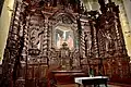 The carved wooden altar, in Saint Peter's Church