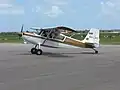 American Champion Scout at Esperance Airport in November 2011. This aircraft was used for bushfire spotting or incident mapping.