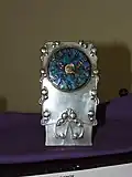 An 'easel' clock style 0608 designed by Knox
