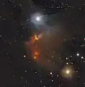 Infrared view (VIRCam) of the middle of Cha I, with Ass Cha T 2-21 (top) and Ced 110 IRS 4 (middle)