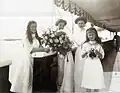 A photo shot by the OTMA sisters on 12 July 1912. Notice the Brownie no. 2 in the grand duchess Anastasia's hands.