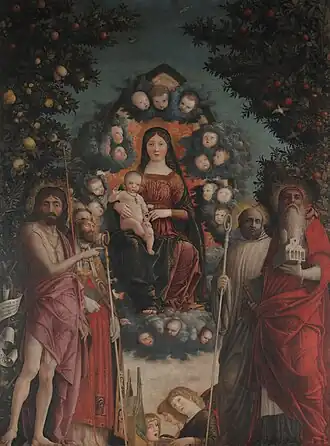 Trivulzio Madonna Andrea Mantegna, 287 × 214&nbsp;cm, 1497.