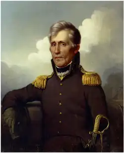 Gray-haired man in army uniform with epaulettes