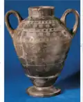 Amphora with decoration impressed on small cylinders, locally produced, tomb in the Poggio Sommavilla necropolis Archivio Soprintendenza Archeologia del Lazio e dell'Etruria Meridionale