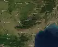 Annotated satellite picture