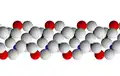 Diagram showing part of a crankshaft chain of feldspar