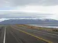 Causeway connecting Antelope Island to Syracuse, Utah