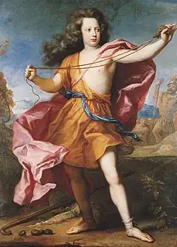 Portrait of crown prince Frederick William as David with a sling