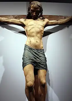 Detail of his cork crucifix (1470s)