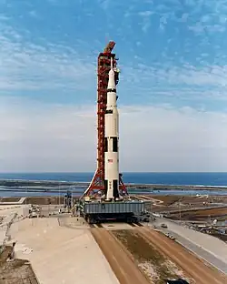 The Saturn V used for Apollo 10 at LC-39B (1969)