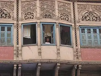 Architectural details of a Dharamshala, established 1822, Haridwar Rang Mahal Landhaura