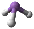 Ball-and-stick model of arsine