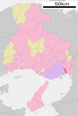 Location of Ashiya