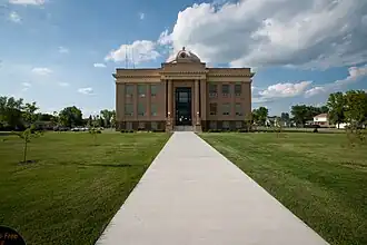 The McIntosh County Courthouse in Ashley