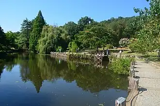 A view of the smaller pond.
