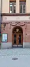 August Strindberg Museum Front Door Drottninggatan 85, entrance at street level for fourth floor flat