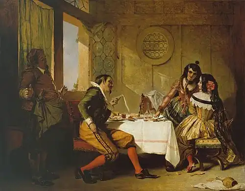 Scene from 'The Devil upon Two Sticks' by Augustus Egg, 1844