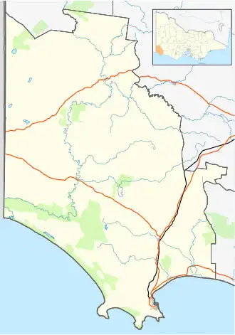 Lawrence Rocks is located in Shire of Glenelg
