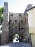 The Böhmertor at Freistadt from the inside, showing gun embrasures.
