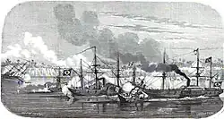 Magazine illustration of the battle