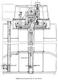 Rear elevation of 9.2 inch gun turret