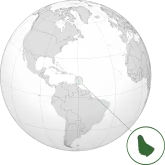 Location of Barbados