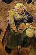 Playing the flute and the drum