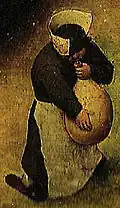 Ball made with an inflated animal bladder