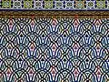 Zellij with darj-wa-ktaf motifs in the upper facade of the gates