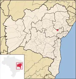 Location of Serra Preta in Bahia