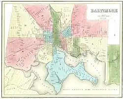 Image 15Baltimore Street Map, 1838 (from History of Baltimore)