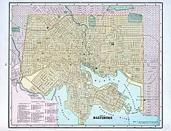 Image 7Baltimore Street Map, 1892 (from History of Baltimore)