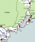 Railway map of Baranovsky–Khasan line