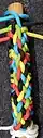 Five-strand Ringbolt hitch (ABOK 3607) in style of a French sinnet.