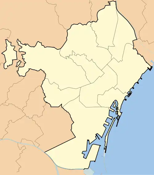 1992 Summer Olympics torch relay is located in Barcelona districts