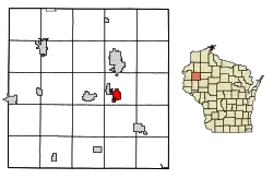 Location of Cameron in Barron County, Wisconsin