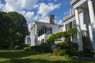 Part of a large white house