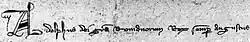 Adolf's signature