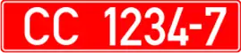 Front and rear plates for cars and buses of consular offices