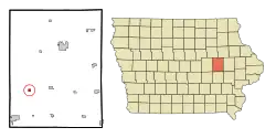 Location of Keystone, Iowa