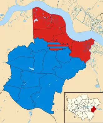 Bexley 2018 results map