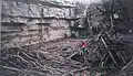 The "Big Sink", obscured by debris, is where Lost Creek enters into the cave.