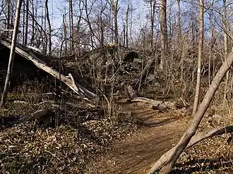 B trail in winter