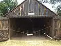 Blacksmith shop inside the Fort Mitchell stockade. Historical demonstrations are periodically presented.