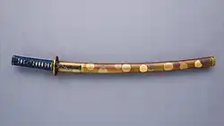 Lacquered exterior of wakizashi Fusamune